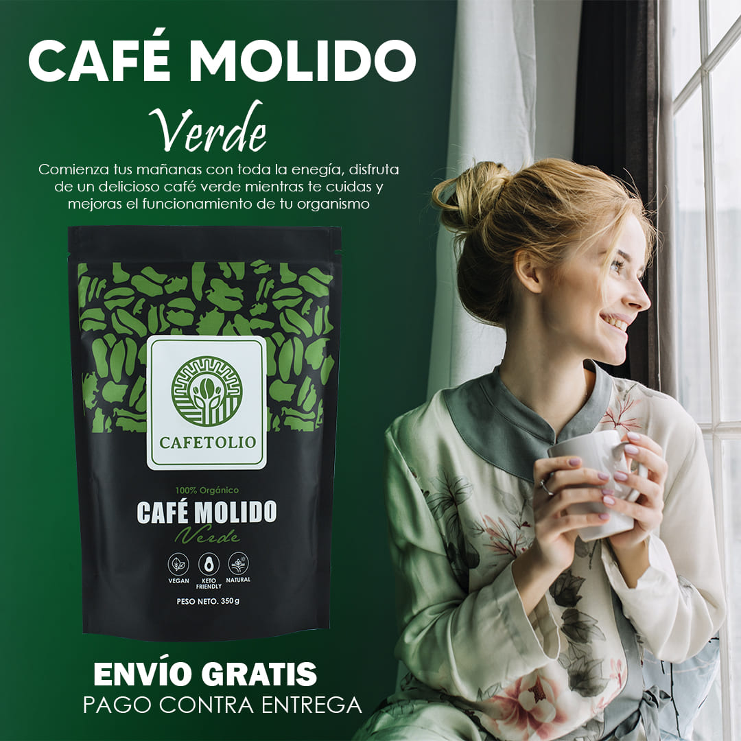 Cafe Verde Quema Grasa Molido Liporeductor Adelgazante 350gr 3U