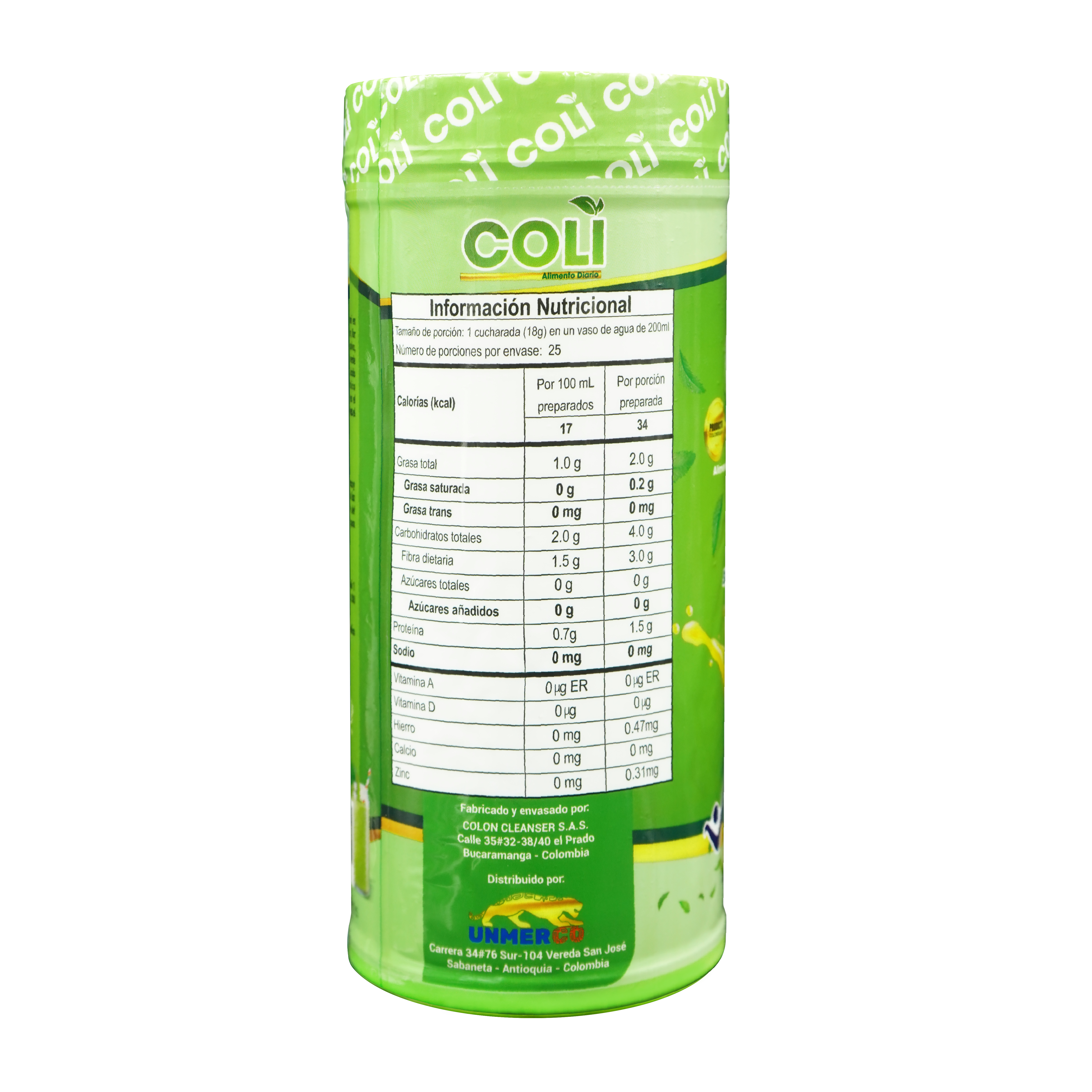 coliplus tabla nutricional
