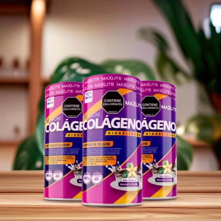 MAXLITE Colágeno Hidrolizado 800g con Péptidos y Resveratrol. Sabor vainilla.