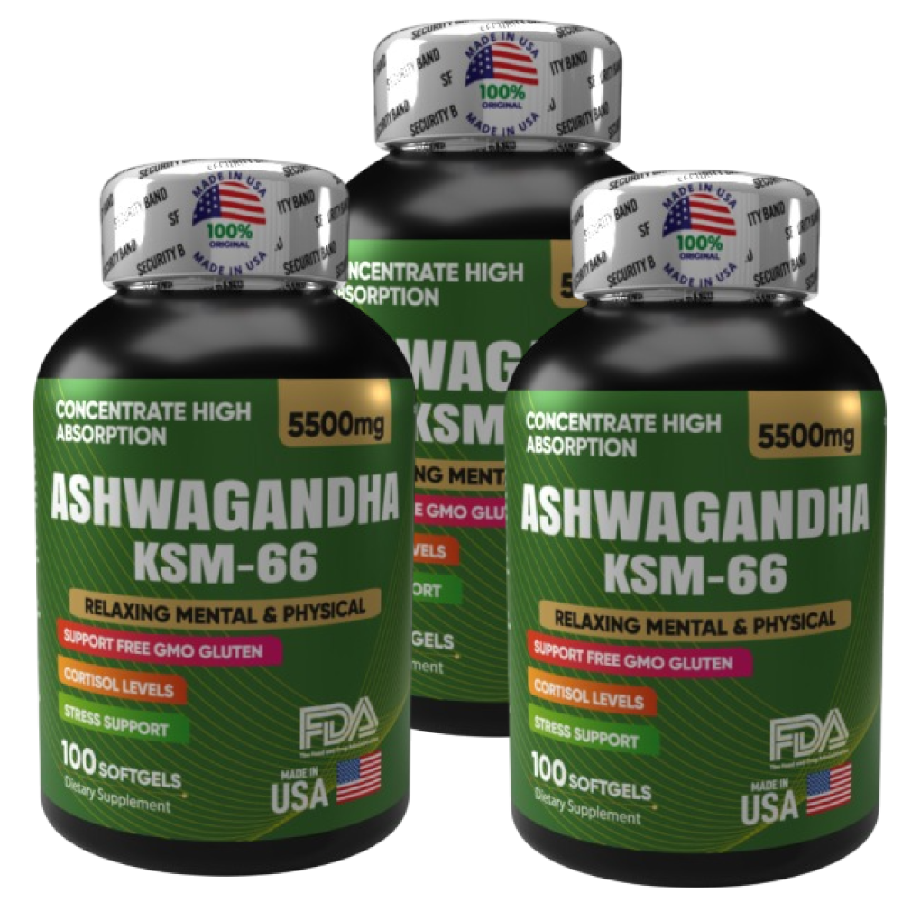 3 frascos Ashwagandha