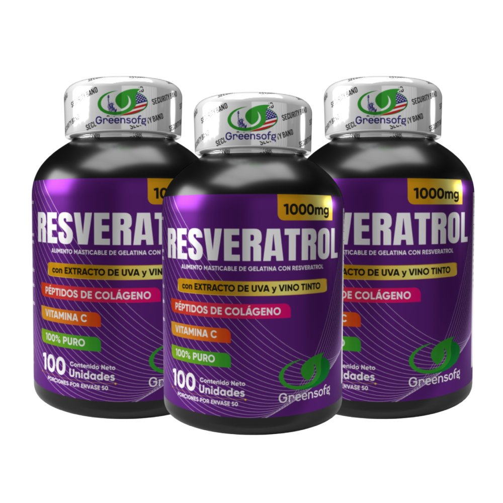 Tratamiento Completo - 3 frascos de Resveratrol