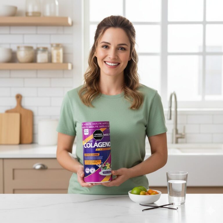 Persona activa y saludable usando MAXLITE colágeno