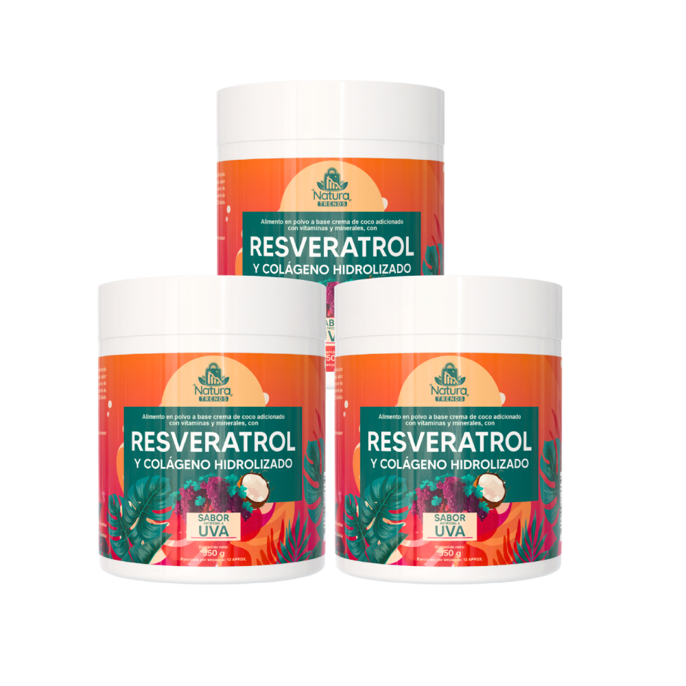 3 Tarros Resveratrol con Colágeno