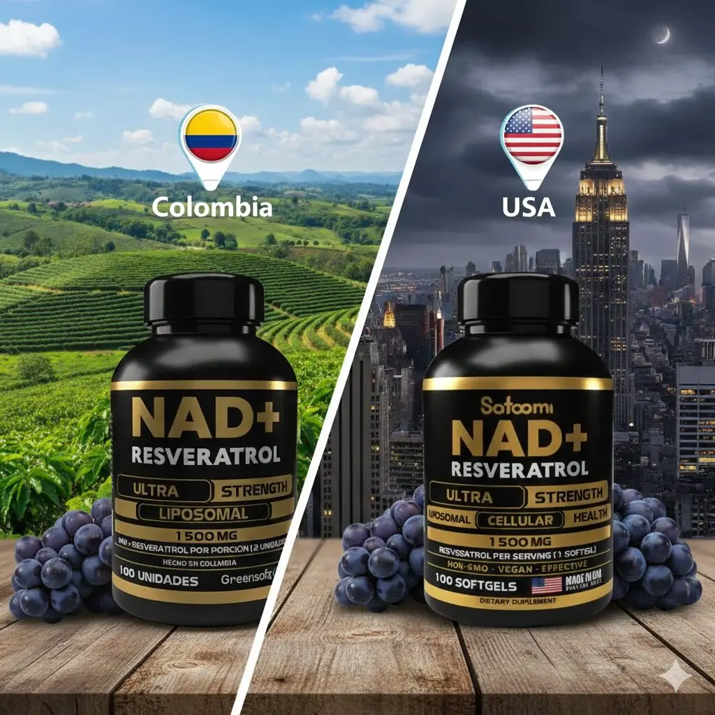 NAD+ Resveratrol - Suplemento premium para regeneración celular y antienvejecimiento