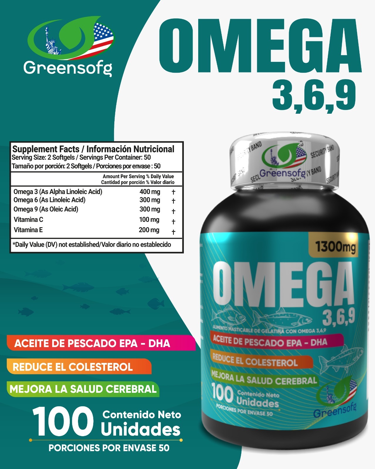 Omega 3 6 9 tabla nutricional