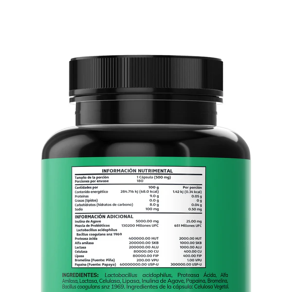 Tabla Nutricional Enzimas Digestivas