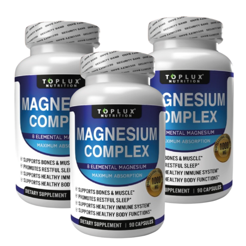 3 Frascos Magnesium Complex Toplux Pack Familiar