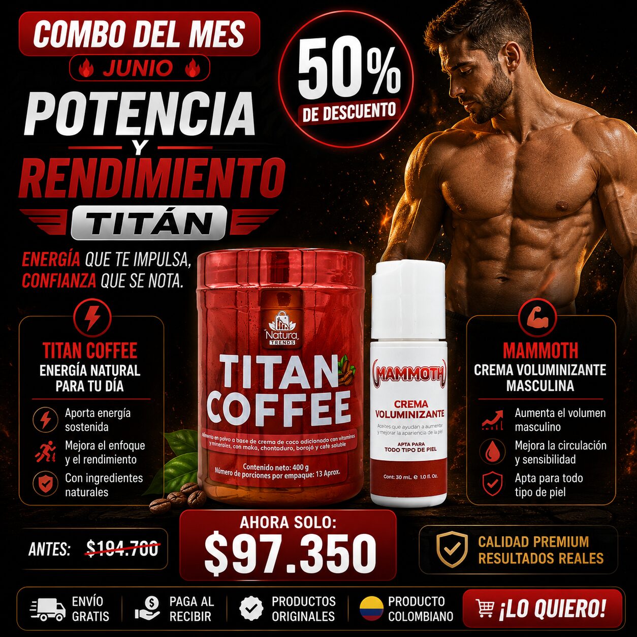 Combo Potencia y Rendimiento Titán