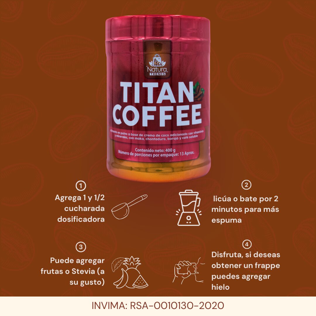 Titan Coffee: Café energizante con maca, chontaduro y borojó - Image 2